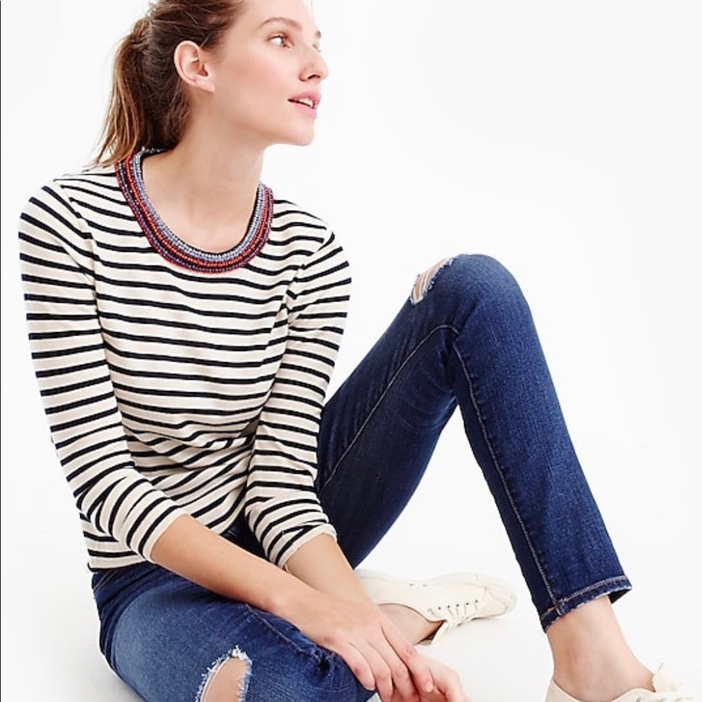 J Crew Tippi Beaded Sweater